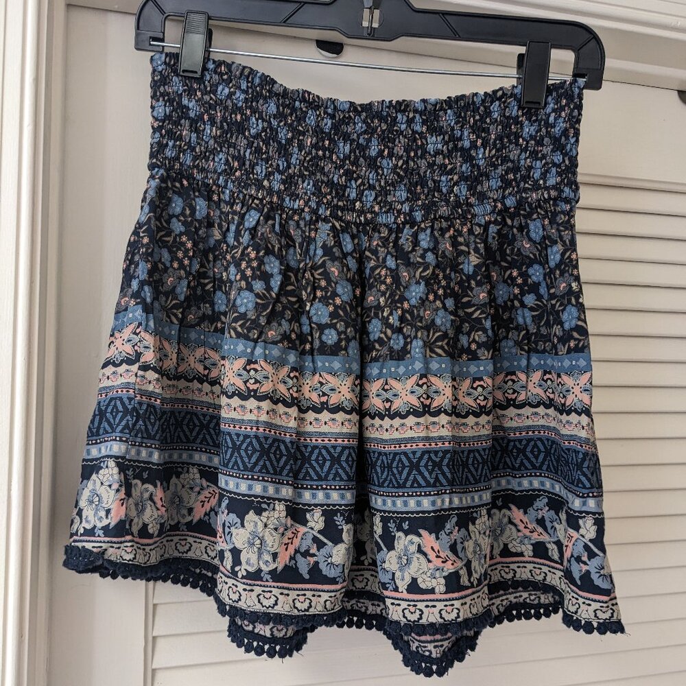 Hollister floral mini skirt